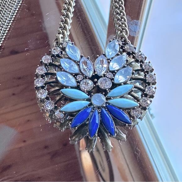 Loft - Rhinestone Jewel Pendant Statement Necklace - Picture 2 of 4